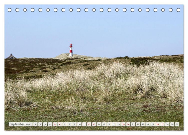 Produktbild: Vielf&auml;ltiges Sylt - Mehr als Strand (Tischkalender 2026 DIN A5 quer), CALVENDO Monatskalender