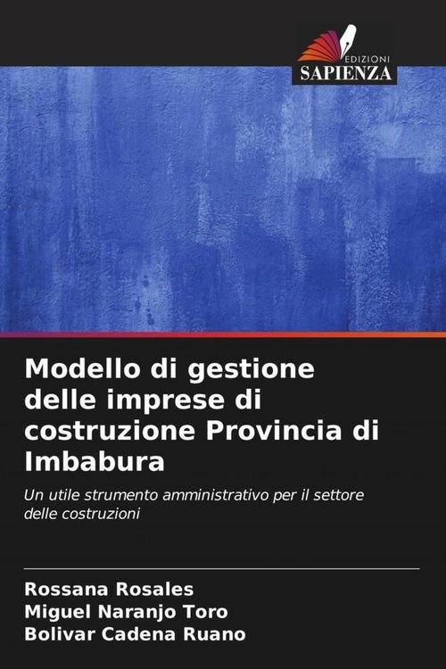 Produktbild: Modello di gestione delle imprese di costruzione Provincia di Imbabura