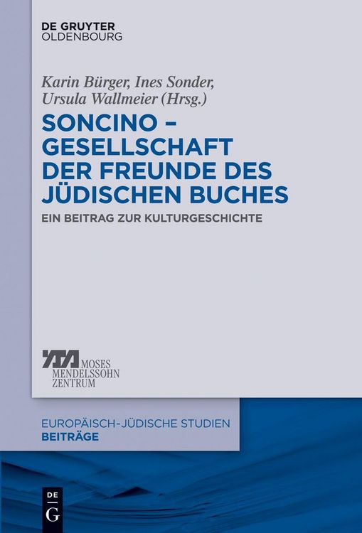 Produktbild: Soncino - Gesellschaft der Freunde des j&uuml;dischen Buches