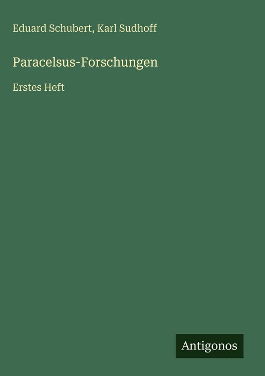 Produktbild: Paracelsus-Forschungen