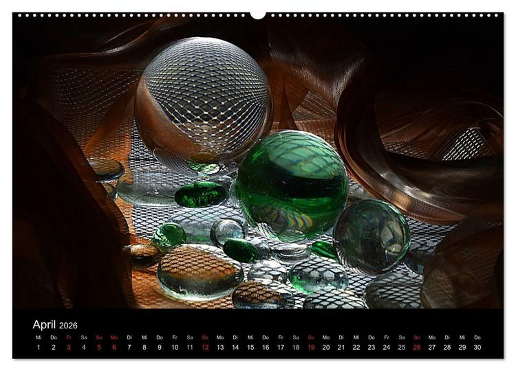 Produktbild: Licht und Glas - Neue Fotoimpressionen (Wandkalender 2026 DIN A2 quer), CALVENDO Monatskalender