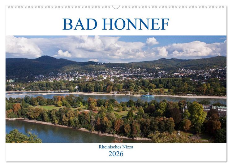 Produktbild: Bad Honnef - Rheinisches Nizza (Wandkalender 2026 DIN A2 quer), CALVENDO Monatskalender