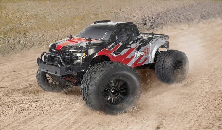 Produktbild: Reely NEW2 Super Combo V2 Brushed 1:10 RC Modellauto Elektro Monstertruck Allradantrieb (4WD) 100% RtR 2,4GHz inkl. Akku