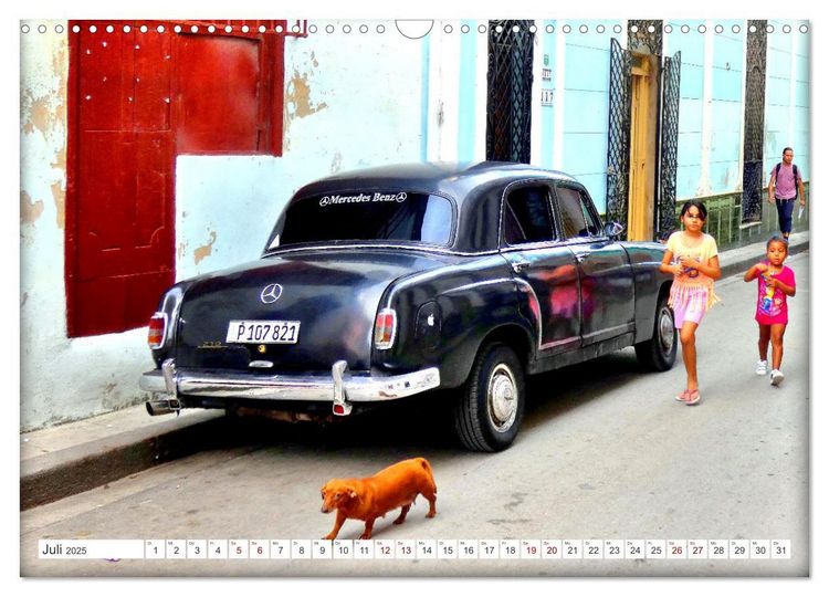 Produktbild: Best of Ponton - Der Klassiker von Mercedes-Benz in Kuba (Wandkalender 2025 DIN A3 quer), CALVENDO Monatskalender