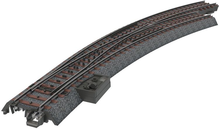 Produktbild: M&auml;rklin H0 C-Gleis (mit Bettung) 24772 Schnellfahrweiche, rechts 1St.