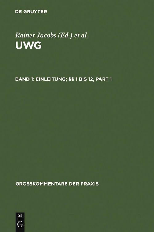 Produktbild: Einleitung; &sect;&sect; 1 bis 12