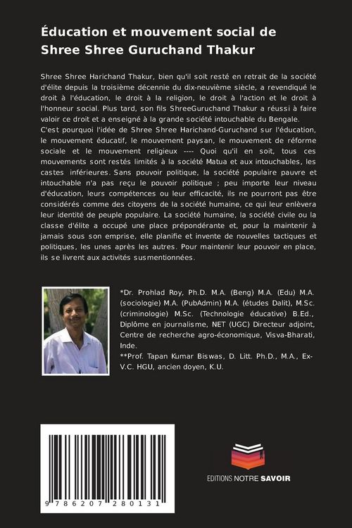 Produktbild: &Eacute;ducation et mouvement social de Shree Shree Guruchand Thakur