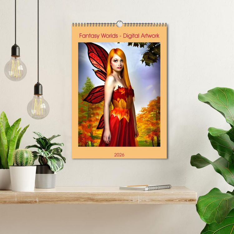 Produktbild: Fantasy Worlds - Digital Artwork (Wall Calendar 2026 DIN A3 portrait), CALVENDO 12 Month Wall Calendar