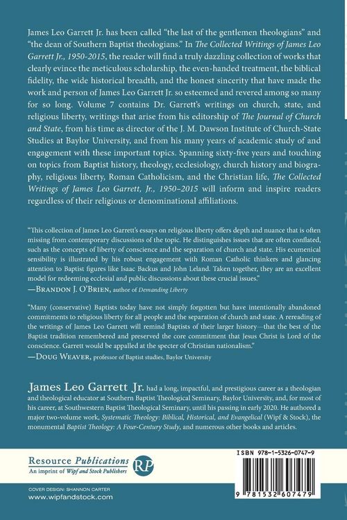 Produktbild: The Collected Writings of James Leo Garrett Jr., 1950-2015