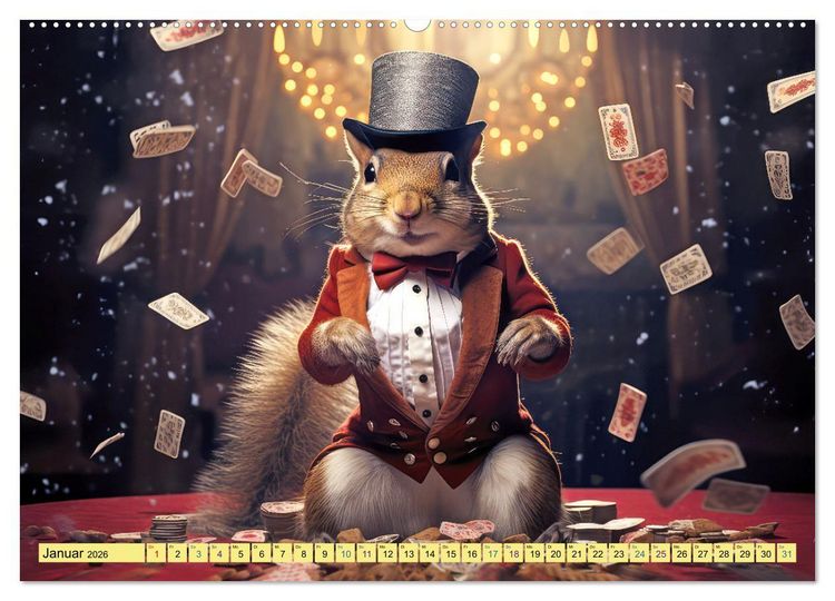Produktbild: Eichh&ouml;rnchen im Erlebnishunger (Wandkalender 2026 DIN A2 quer), CALVENDO Monatskalender