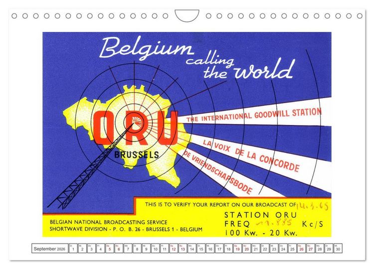 Produktbild: Radio Nostalgie Karten aus aller Welt (Wandkalender 2026 DIN A4 quer), CALVENDO Monatskalender