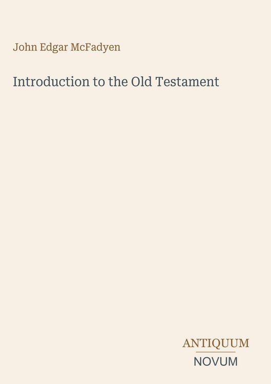 Produktbild: Introduction to the Old Testament