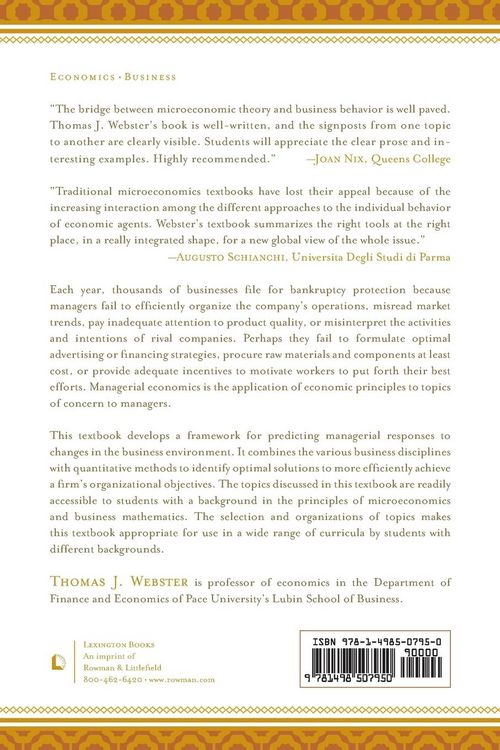 Produktbild: Managerial Economics