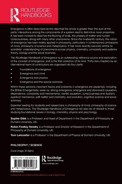Produktbild: The Routledge Handbook of Emergence