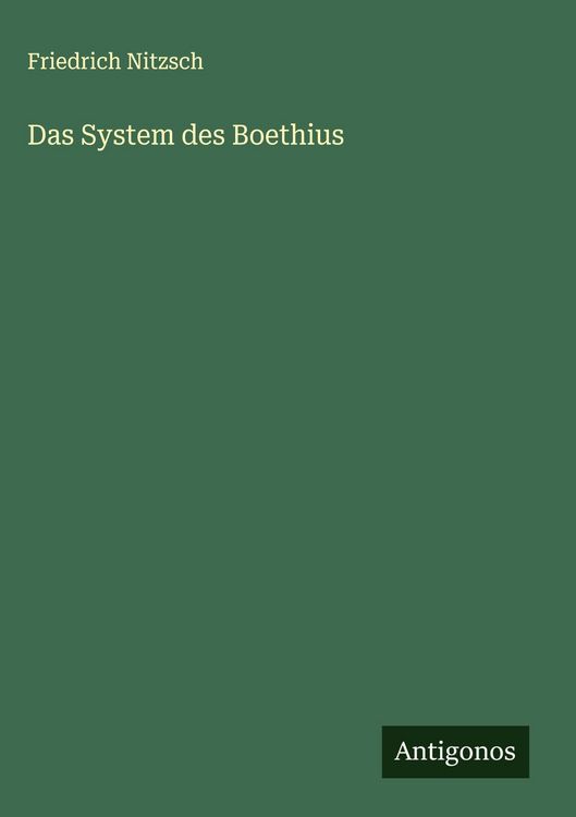 Produktbild: Das System des Boethius