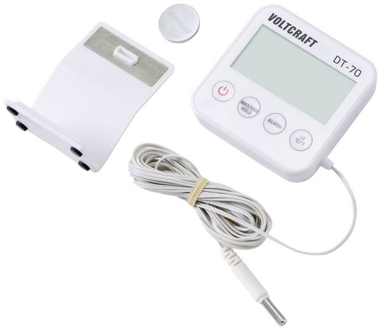 Produktbild: VOLTCRAFT DT-70 Kabeltemperaturf&uuml;hler Messbereich Temperatur -40 bis +70 &deg;C F&uuml;hler-Typ NTC HACCP-konform