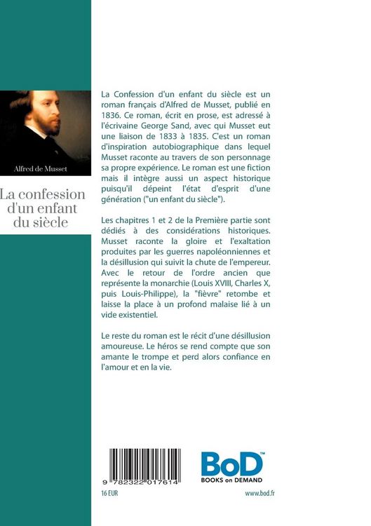 Produktbild: La Confession d'un enfant du si&egrave;cle