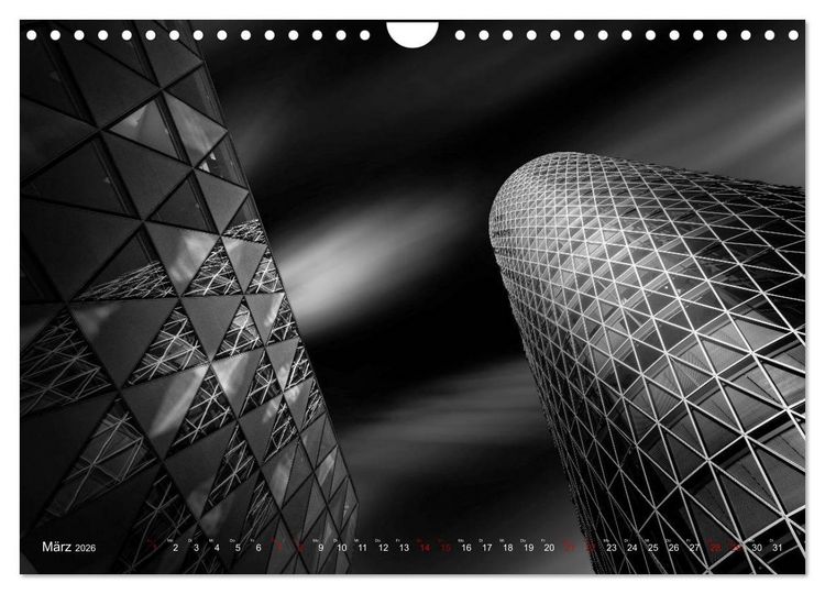 Produktbild: Monochrome Architektur (Wandkalender 2026 DIN A4 quer), CALVENDO Monatskalender