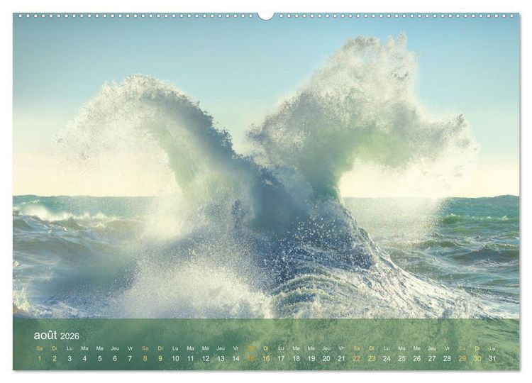 Produktbild: Dans des vagues - Le ballet &eacute;ternel de la mer (Calendrier mural 2026 DIN A2 vertical), CALVENDO calendrier mensuel
