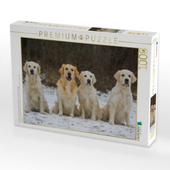 Produktbild: CALVENDO Puzzle Ein Motiv aus dem Kalender Golden Retriever - Ein Herz auf 4 Pfoten | 1000 Teile Lege-Gr&ouml;&szlig;e 64x48cm Foto-Puzzle f&uuml;r gl&uuml;ckliche Stunden