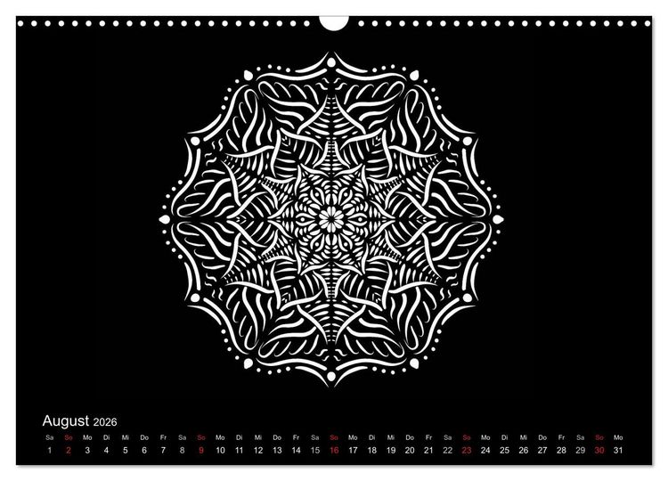 Produktbild: Entspannung und Ruhe durch Mandalas (Wandkalender 2026 DIN A3 quer), CALVENDO Monatskalender