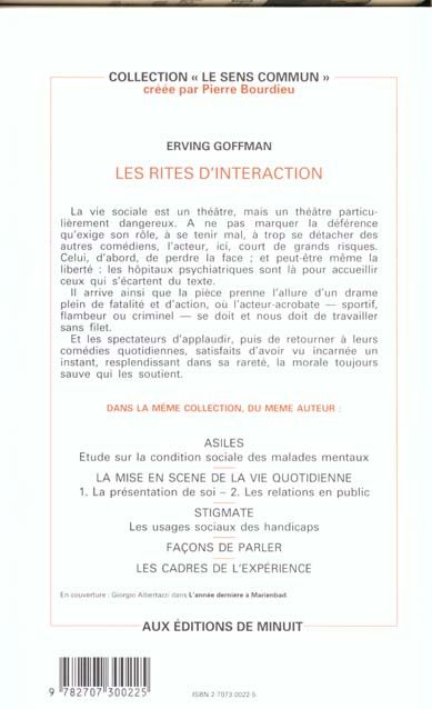 Produktbild: Les rites d'interaction