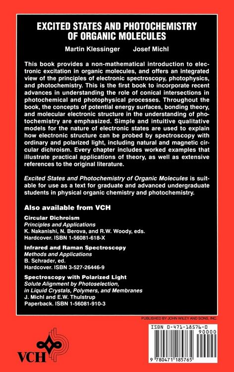 Produktbild: Excited States and Photo-Chemistry of Organic Molecules