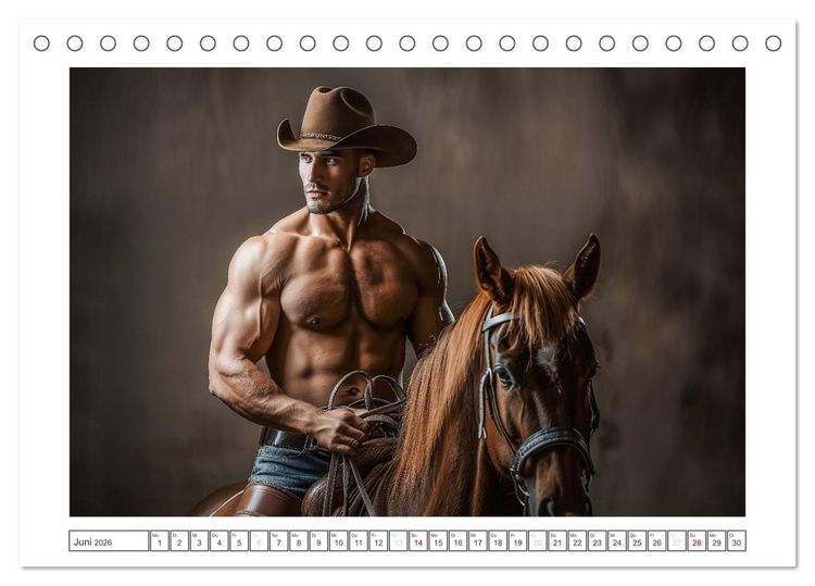 Produktbild: Im Bann des Cowboys (Tischkalender 2026 DIN A5 quer), CALVENDO Monatskalender