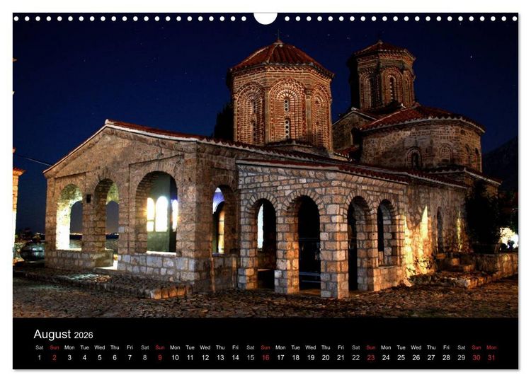 Produktbild: Monuments of Macedonia 2026 (Wall Calendar 2026 DIN A3 landscape), CALVENDO 12 Month Wall Calendar