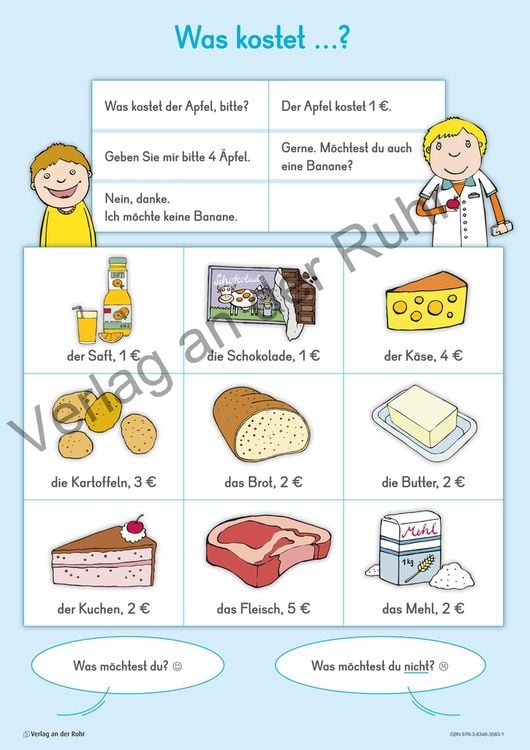 Produktbild: 12 gro&szlig;e Merk-Poster DaZ-Grundwortschatz