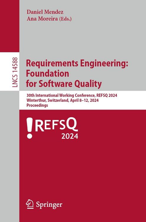 Produktbild: Requirements Engineering: Foundation for Software Quality