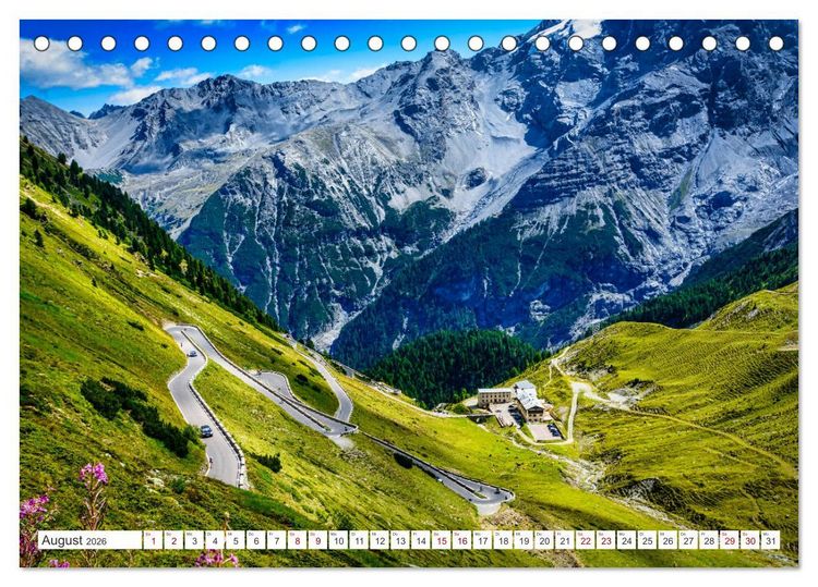 Produktbild: ALPENP&Auml;SSE &Ouml;sterreich - Schweiz - Italien (Tischkalender 2026 DIN A5 quer), CALVENDO Monatskalender