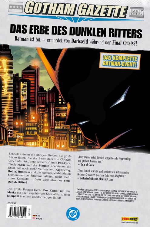 Produktbild: Batman: Der Kampf um die Maske (Deluxe Edition)