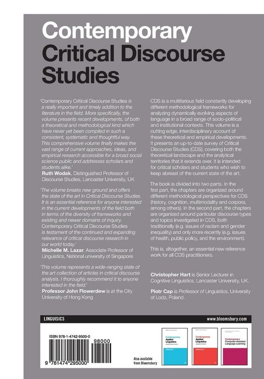 Produktbild: Contemporary Critical Discourse Studies