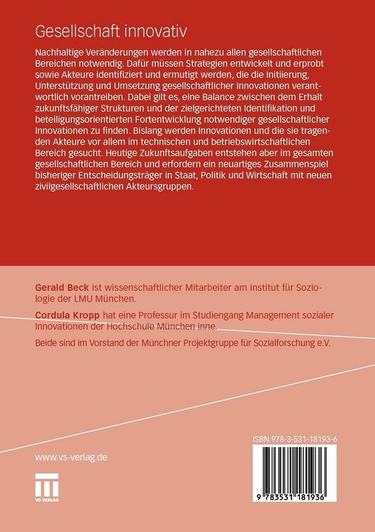 Produktbild: Gesellschaft innovativ
