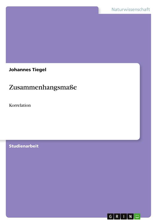 Produktbild: Zusammenhangsma&szlig;e