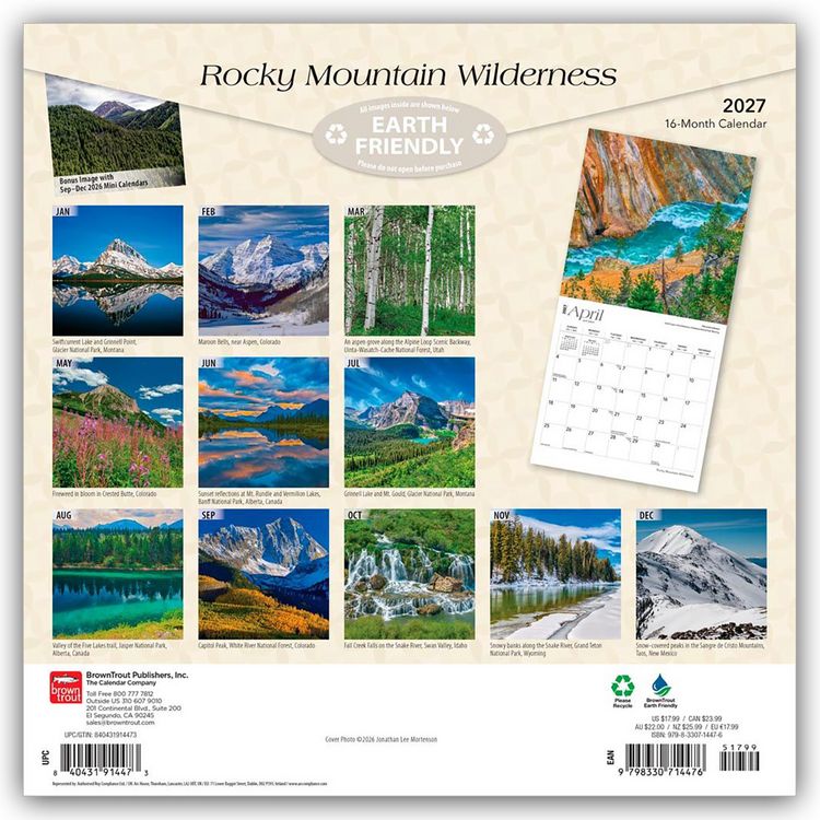 Produktbild: Rocky Mountain Wilderness &ndash; Rocky Mountain Wildnis 2027 &ndash; 16-Monatskalender