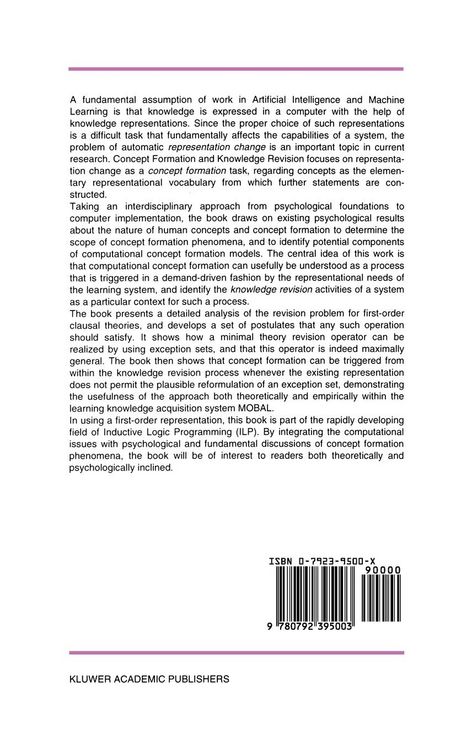 Produktbild: Concept Formation and Knowledge Revision