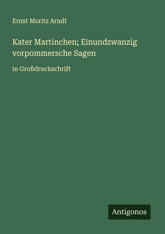 Produktbild: Kater Martinchen; Einundzwanzig vorpommersche Sagen