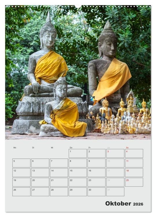 Produktbild: BUDDHA - Das sanfte L&auml;cheln (hochwertiger Premium Wandkalender 2026 DIN A2 hoch), Kunstdruck in Hochglanz