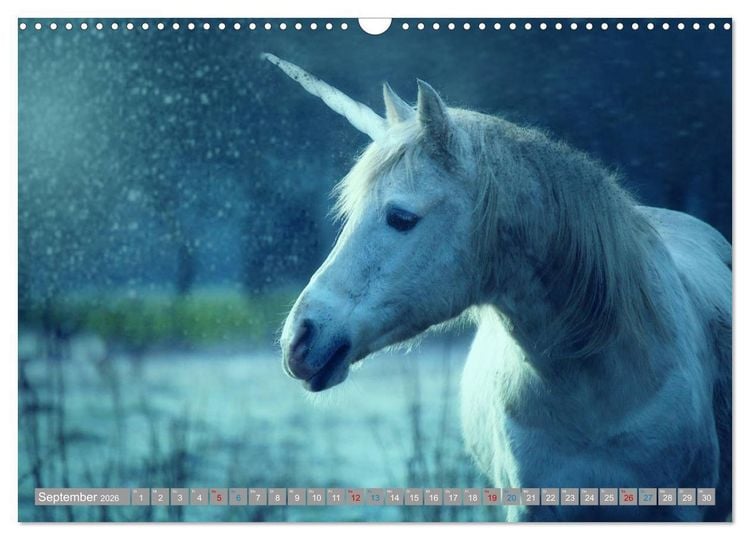 Produktbild: Fabeltier Einhorn (Wandkalender 2026 DIN A3 quer), CALVENDO Monatskalender
