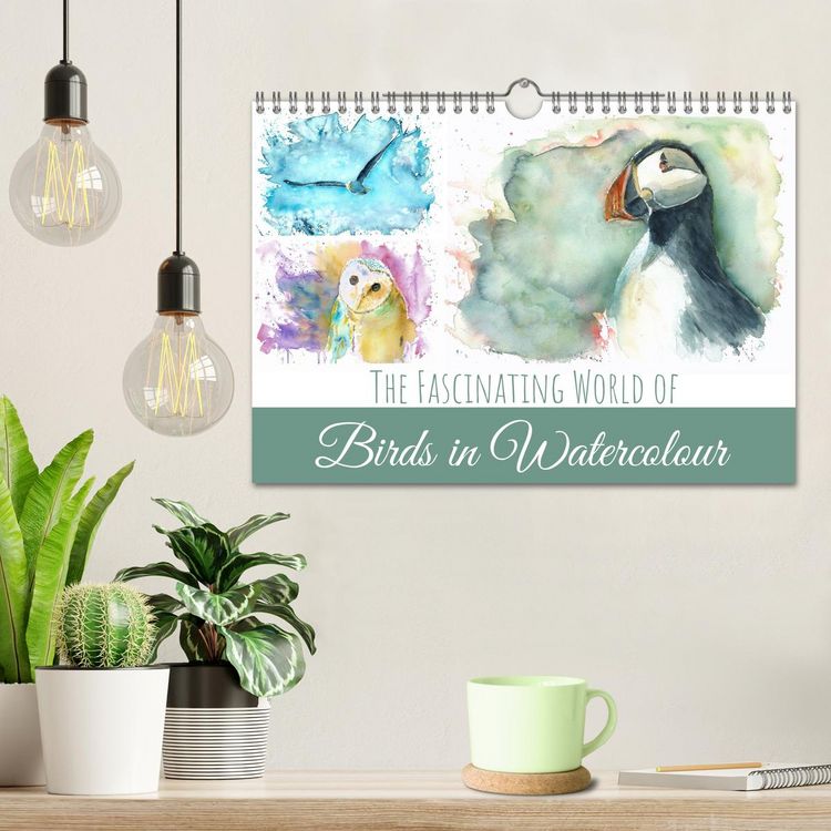 Produktbild: The Fascinating World of Birds in Watercolour (Wall Calendar 2026 DIN A4 landscape), CALVENDO 12 Month Wall Calendar