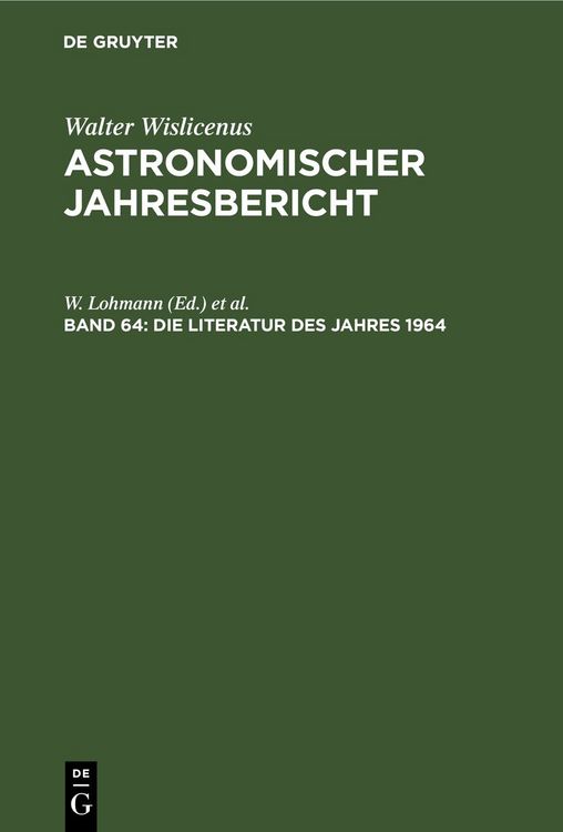 Produktbild: Die Literatur des Jahres 1964