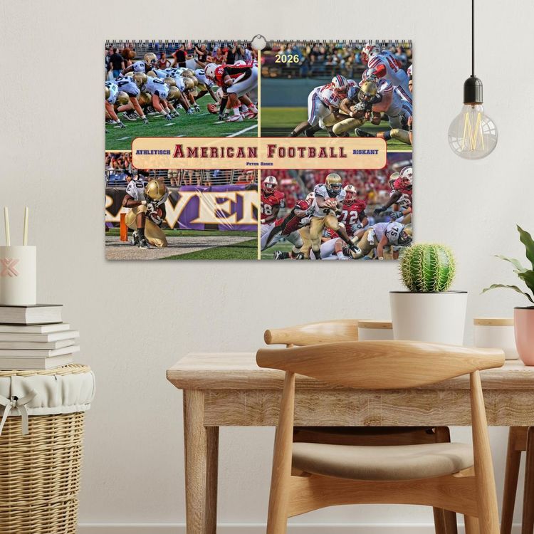 Produktbild: American Football - athletisch und riskant (Wandkalender 2026 DIN A3 quer), CALVENDO Monatskalender