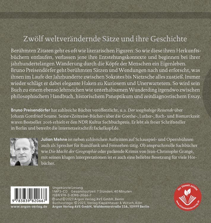 Produktbild: S&auml;tze, die die Welt ver&auml;ndern