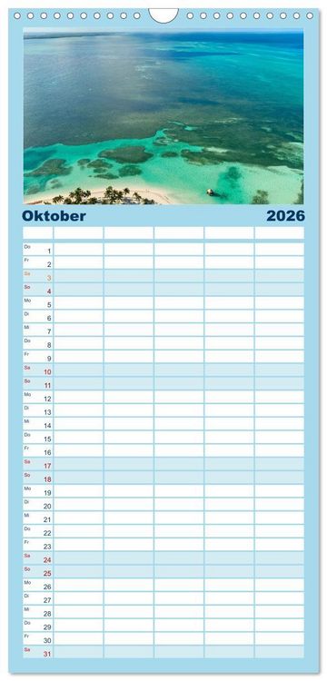 Produktbild: Familienplaner 2026 - Bahamas - Paradiesische Str&auml;nde. mit 5 Spalten (Wandkalender, 21 x 45 cm) CALVENDO