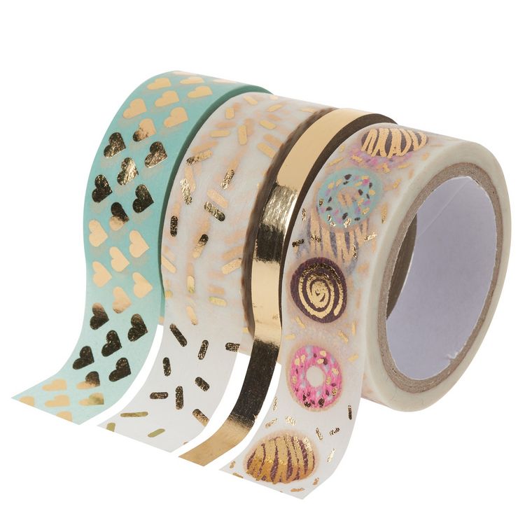 Produktbild: FOLIA&reg; Washi Tape Set Hot foil, gold II