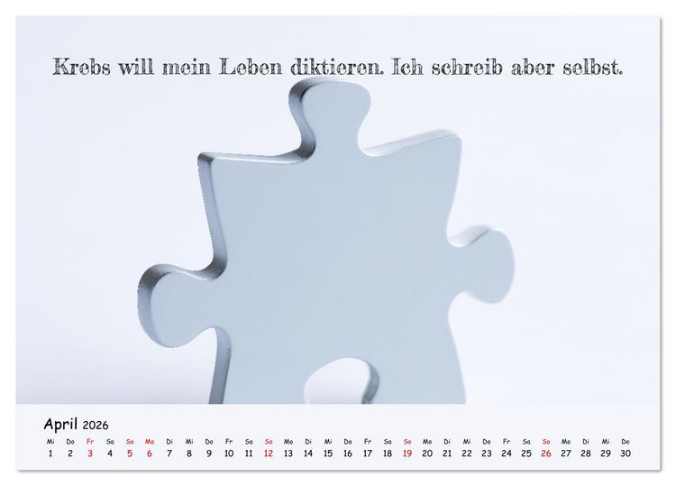 Produktbild: Krebs ist ein Vollidiot - Kalender f&uuml;r alle K&auml;mpfer mit Krebserkrankung (Tischkalender 2026 DIN A5 quer), CALVENDO Monatskalender