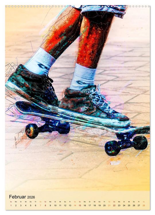 Produktbild: Skateboarding - einfach cool (hochwertiger Premium Wandkalender 2026 DIN A2 hoch), Kunstdruck in Hochglanz