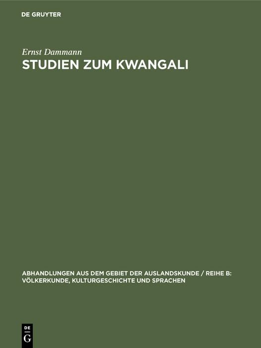 Produktbild: Studien zum Kwangali